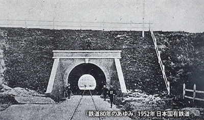 1874（明治7）年撮影の「石屋川隧道」