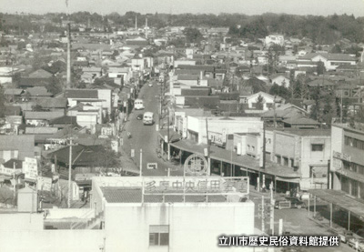 昭和30～40年代の北口の商店街