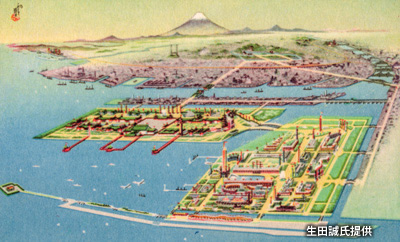 「紀元二千六百年記念日本万国博覧会」の鳥瞰図