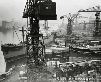 1955（昭和30）年頃の造船所