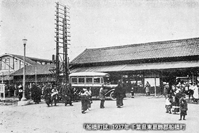 1937（昭和12）年頃の「船橋駅」南口