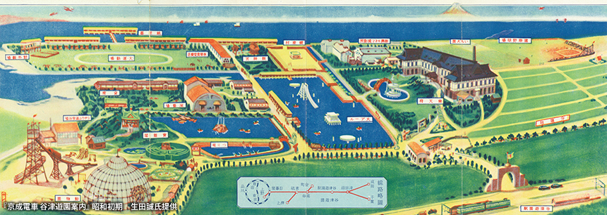 1935（昭和10）年頃の「谷津遊園」の園内図