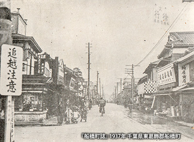 昭和初期の船橋町中心