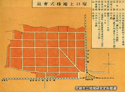 『土地會社要覧』より「塚口土地」の経営地略図