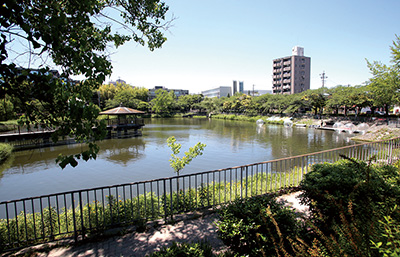 江戸時代の灌漑池、現在は「隼人池公園」に
