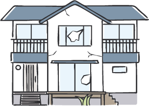 管理不全空き家のイラスト