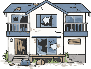 特定空き家のイラスト